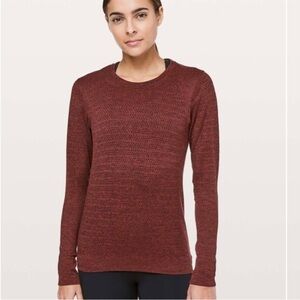 Lululemon Breeze By Long Sleeve - Sport Red - 8